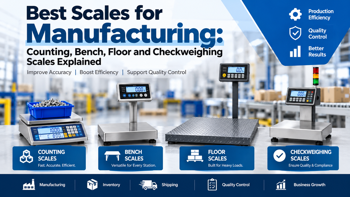 Best Scales for Manufacturing: Counting, Bench, Floor and Checkweighing Scales Explained