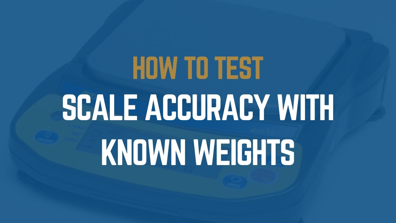 How To Test Scale Accuracy With Known Weights