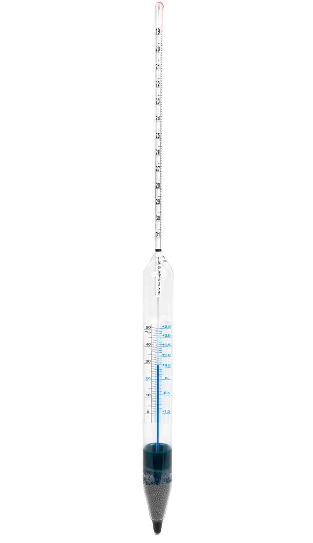 Heathrow Scientific 6601TS-2 Brix Hydrometer, with Thermometer (°C) 9 to 21°, 1/pk