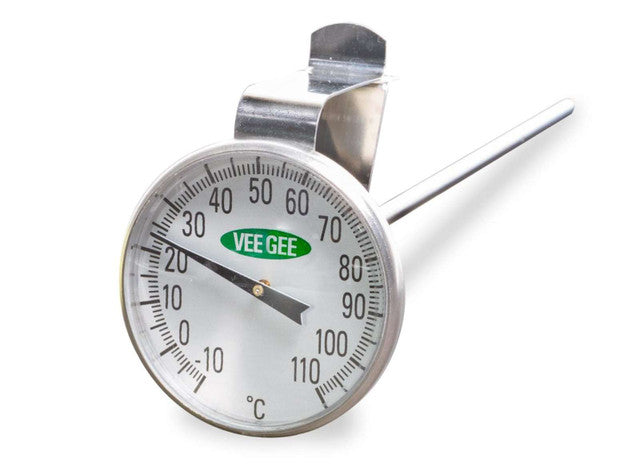 Heathrow Scientific 82110 Thermometer, Dial, -10° to 110°C, 1.75"Diameter, 1/pk