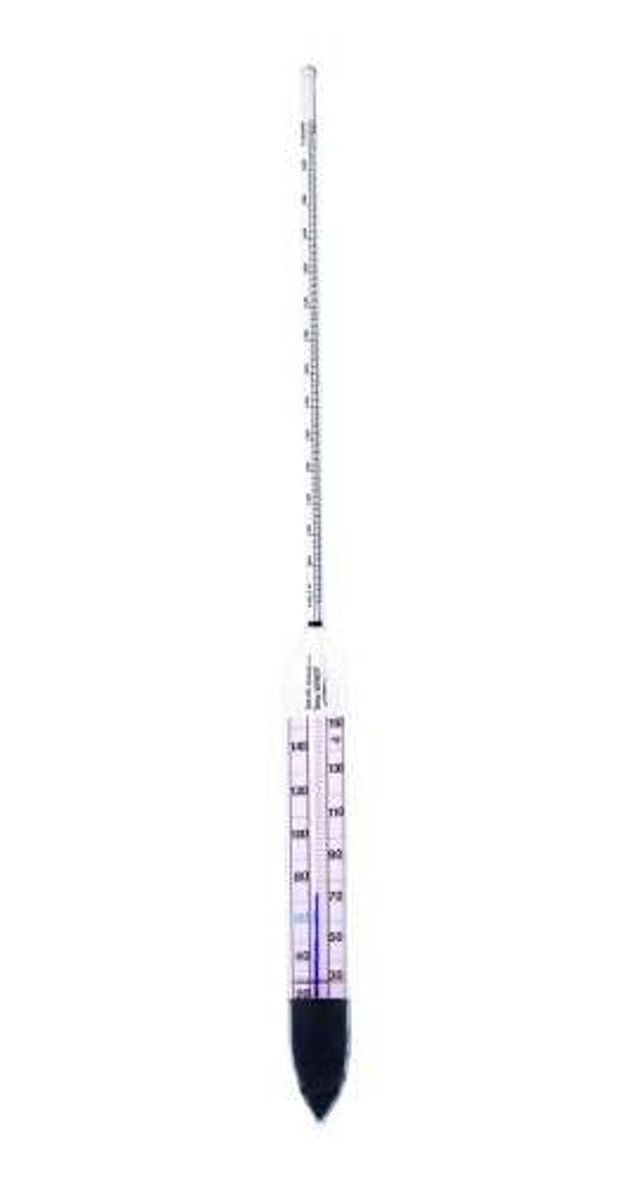 Heathrow Scientific 6603TS-1 Specific Gravity Hydrometer, with Thermometer, 1.000 to 1.220, 0.002 subdivisions, 305 mm, 1/pk