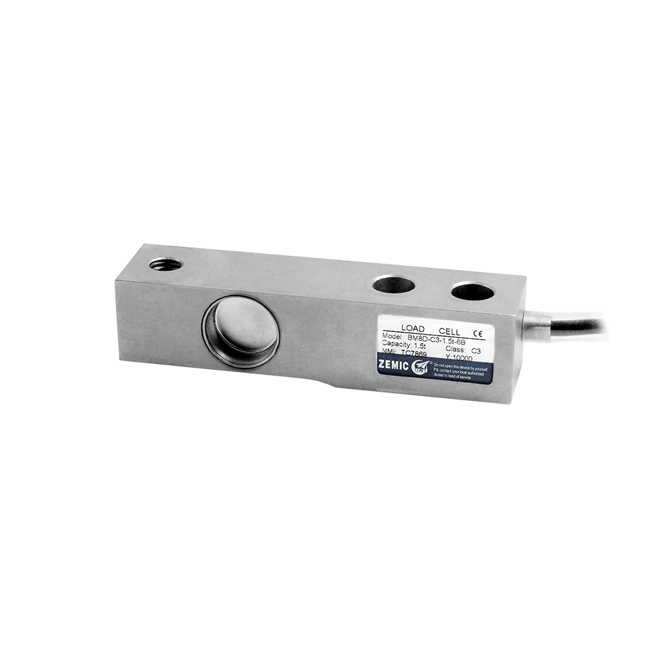 Zemic BM8D (2.5Klb LE - 15Klb) Stainless Steel Shear Beam Load Cell, OIML approved