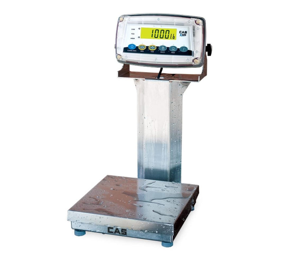 CAS EX-12100 Enduro Extreme Washdown Checkweighing Scale, 12" x 12", NTEP, 100 lb x 0.02 lb