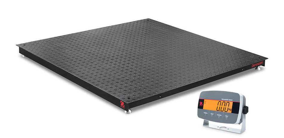 Ohaus i-DF33P5000B1X Defender 3000 Floor Scale, 5' x 5', NTEP, 5000 lb x 1 lb
