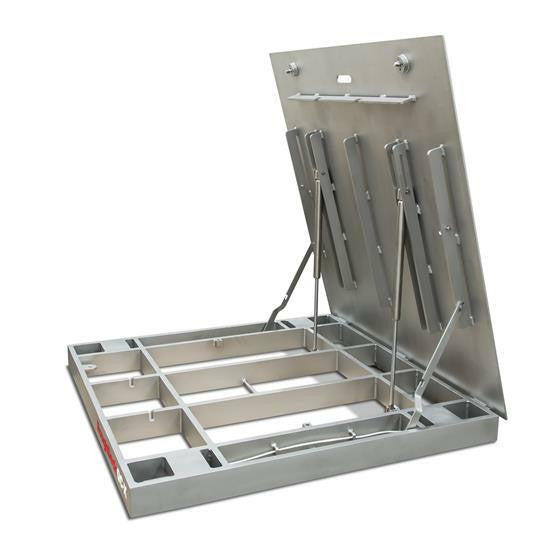 Ricelake 175697 RoughDeck QC-X Quick Clean Stainless Steel Floor Scale, Diamond Tread Top Plate, 5' x 5', 10000 lb