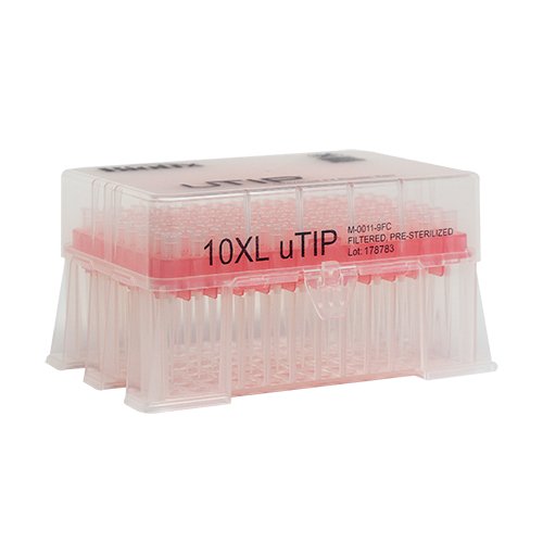Biotix 63300041 Universal Pipette Tips 0.5-10 μL XL Racked, Filtered, Sterilized, 10 racks of 96/pack (Rainin Alternative)