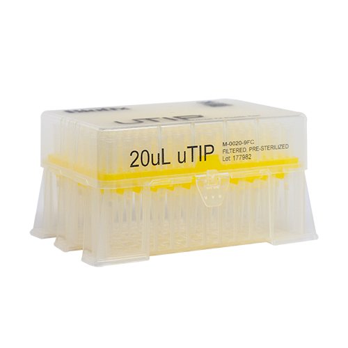 Biotix 63300042 Universal Pipette Tips 1-20 μL  Racked, Filtered, Sterilized, 10 racks of 96/pack (Rainin Alternative)
