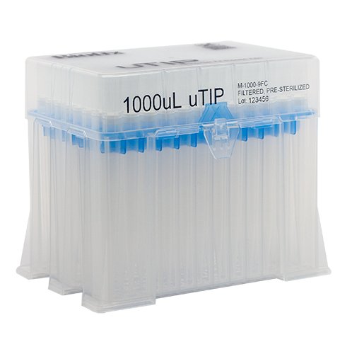 Biotix 63300046 Universal Pipette Tips 100-1000 μL  Racked, Filtered, Sterilized, 10 racks of 96/pack (Rainin Alternative)