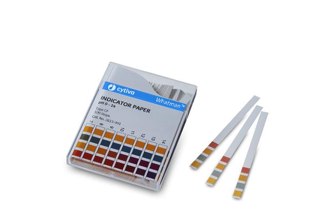 Whatman 2613-991 pH Indicator Strips, 6mm x 80mm, pH Range 0.0-14.0, Color Bonded, 100/pk