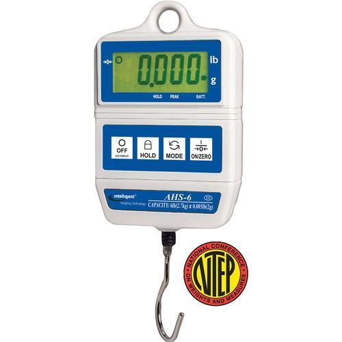 Intelligent Weighing AHS-30 AHS NTEP Digital Hanging Scale, 30 lb x 0.02 lb