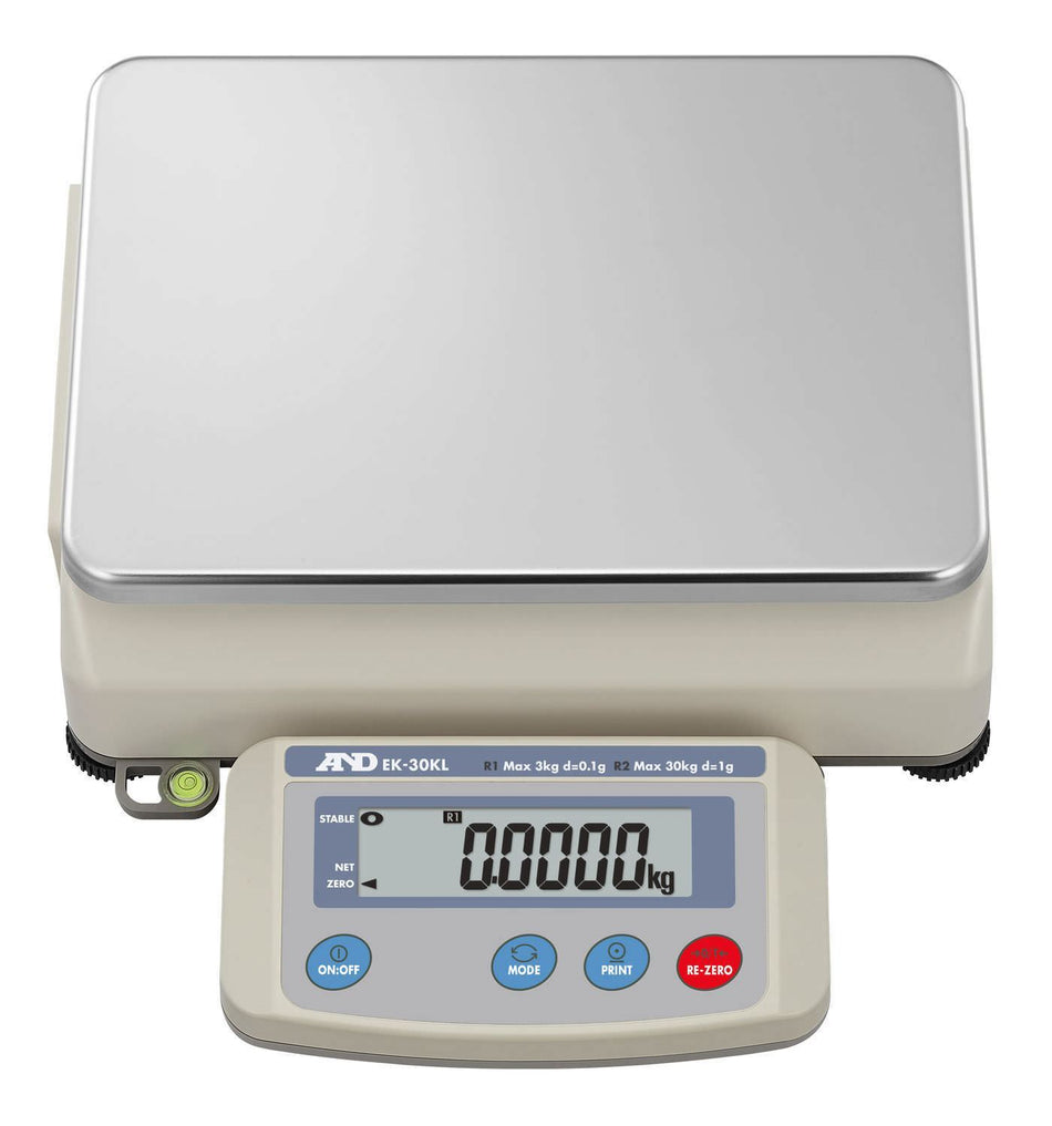 AND Weighing EK-30KL Precision Bench Scale, 30 g Capacity, 0.01 g Readability