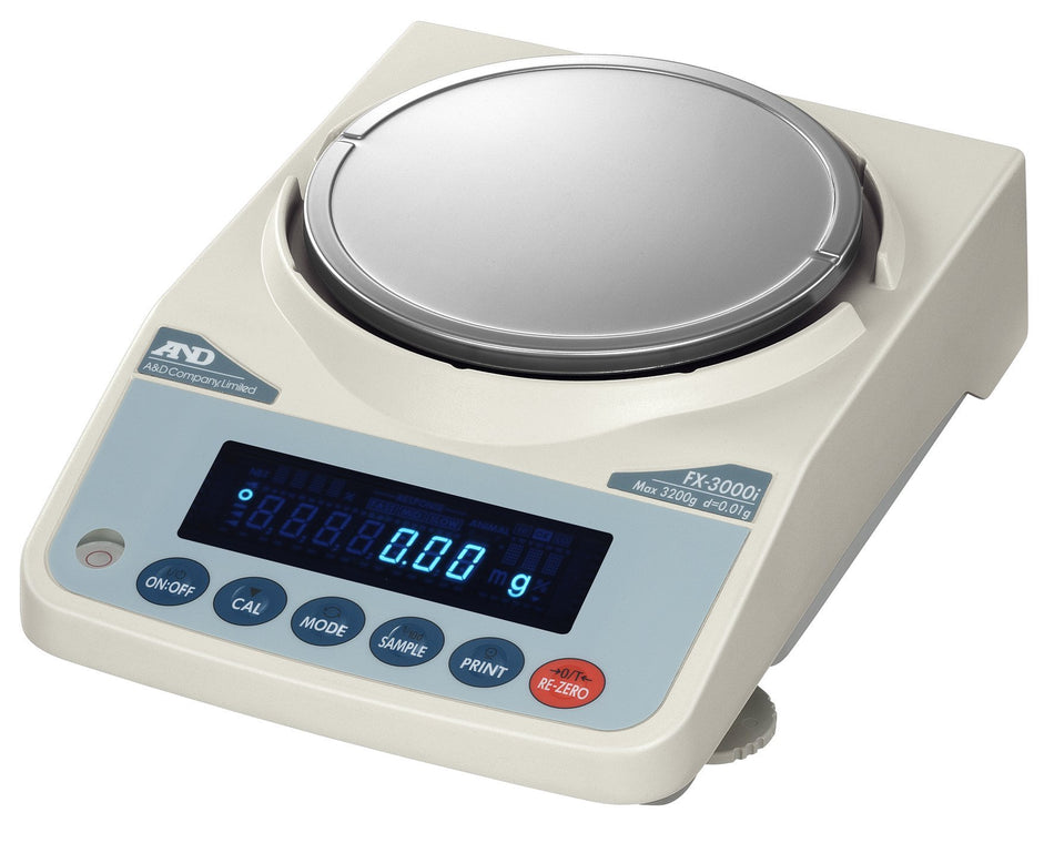 AND Weighing FX-2000iNC Precision Balance, 2200 g x 0.01 g