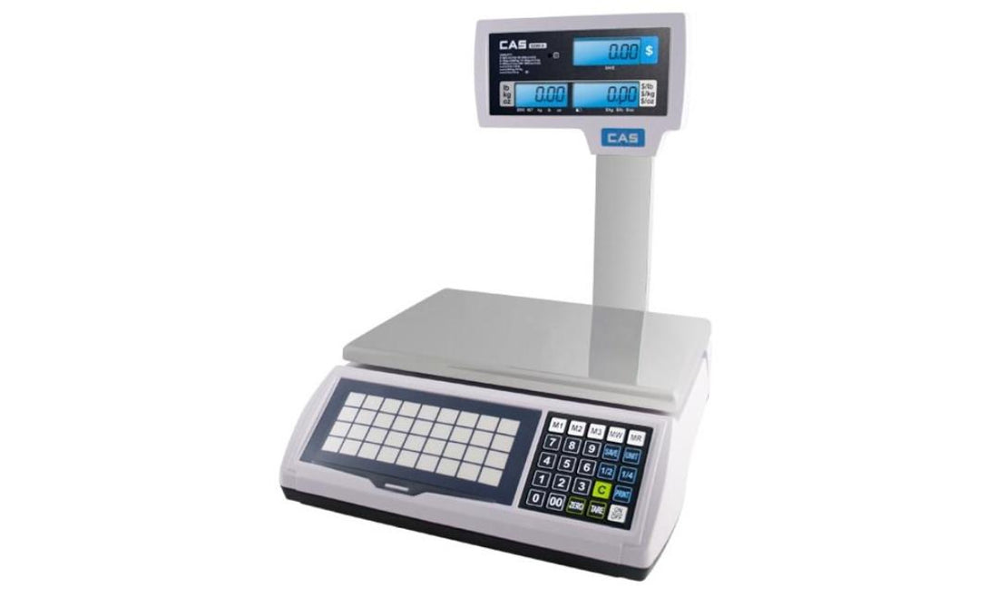 CAS S2000JR-60LP DUAL RANGE PRICE COMPUTING SCALE w/LCD Pole Display ...