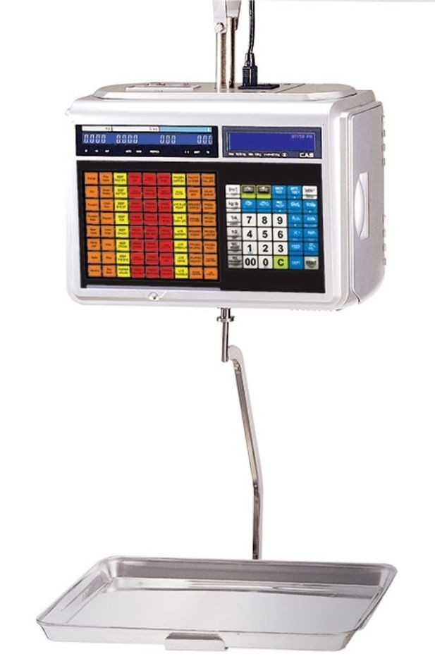 CAS CL5500H-60NE Hanging Label Printing Scale with Ethernet capability, NTEP approved, 60 lb x 0.02 lb