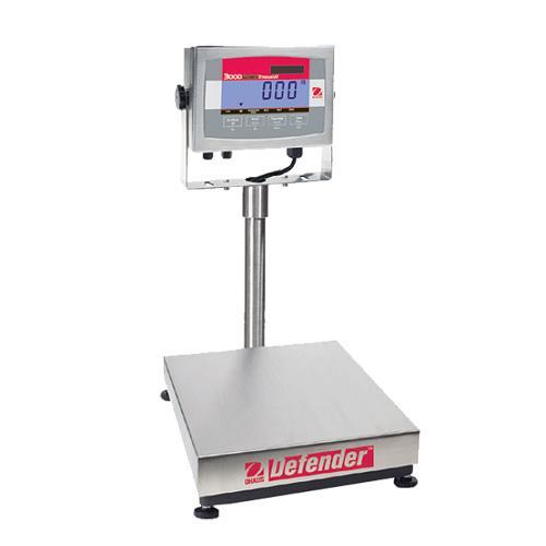 Ohaus D32XW60VR Defender 3000 Stainles Steel Scale, 132000 g Capacity, 10 g Readability