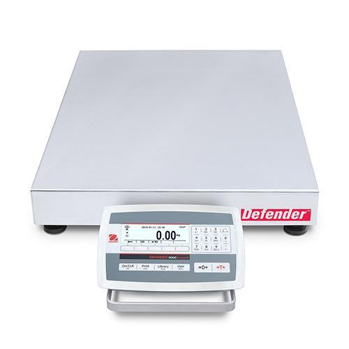 Ohaus D52XW250WTX5 DEFENDER 5000 WASHDOWN Bench Scale, 250000 g Capacity, 10 g Readability