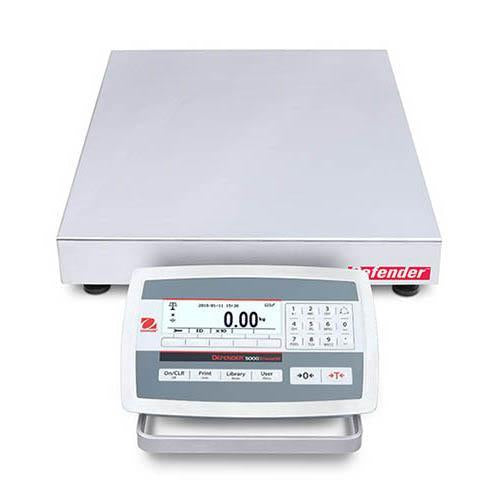 Ohaus D52XW50RQR5 DEFENDER 5000 Bench Scale, 50000 g Capacity, 2 g Readability