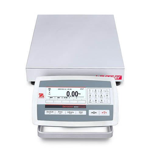 Ohaus D52XW50WQR5 DEFENDER 5000 WASHDOWN Bench Scale, 50000 g Capacity, 2 g Readability