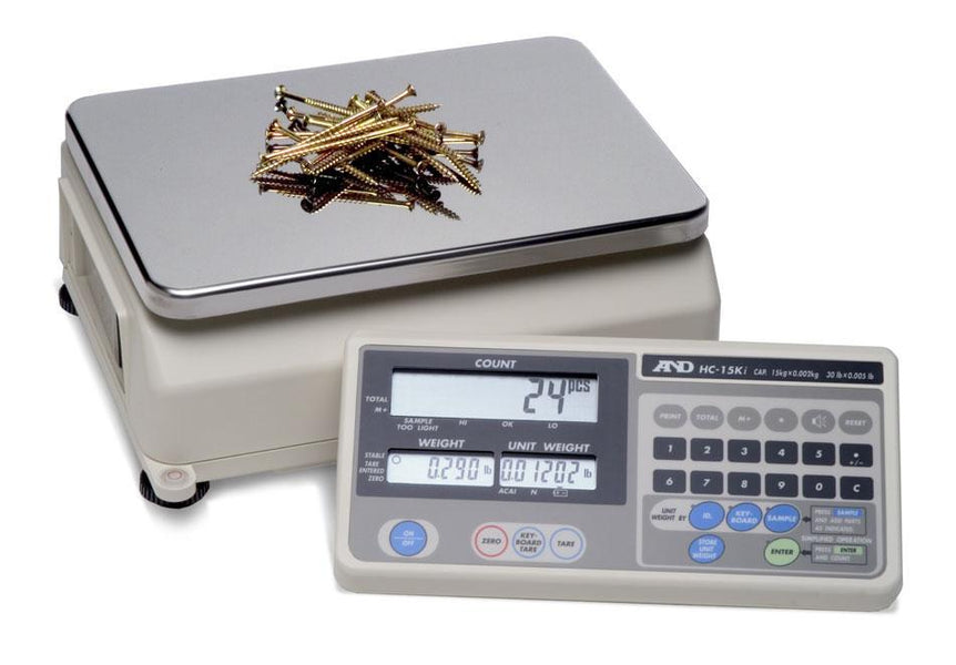 A&D HC-3Ki HC-I Series Counting Scale, 3000 g Capacity, 0.5 g