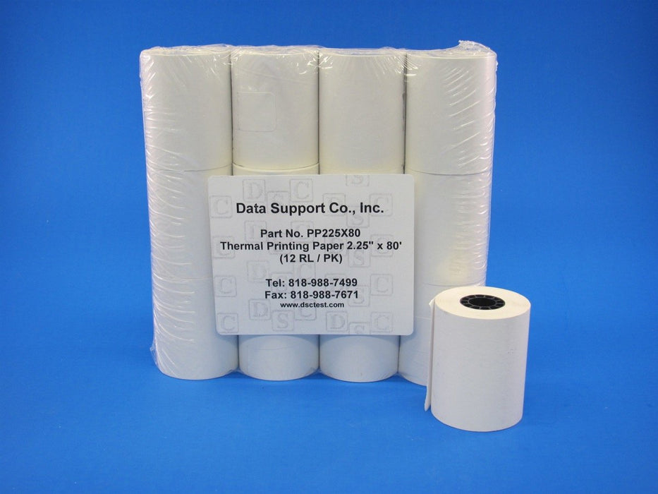 Printer Paper, Thermal 2.25in x 80 ft (12 rolls/pack)