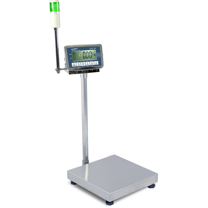 Intelligent Weighing VFSW-300-16 SS Washdown Checkweighing Bench Scale, 150000 g Capacity, 50 g Readability