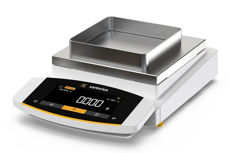 Sartorius MCE3203S-2S00-R Cubis II Precision (Milligram) w/ B&W Touch screen, Stainless Steel draft shield, 3200 g x 0.001 g