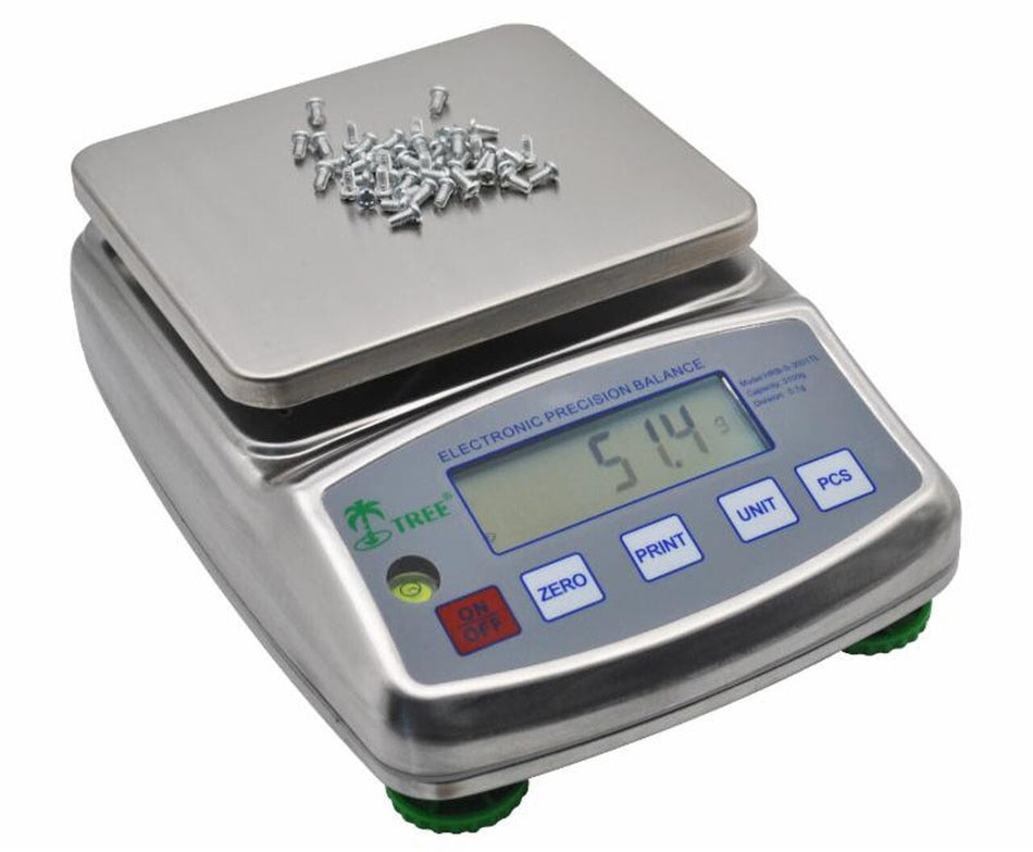 Tree HRB-S 3001 Stainless Steel Precision Balance, 3000 g x 0.1 g